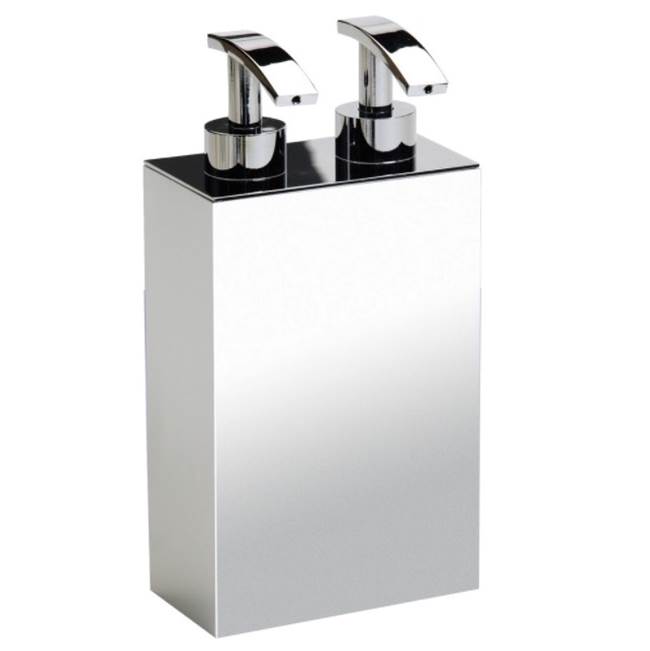 Nameeks Squared Satin Nickel Soap Dispenser with Two Pump(s)