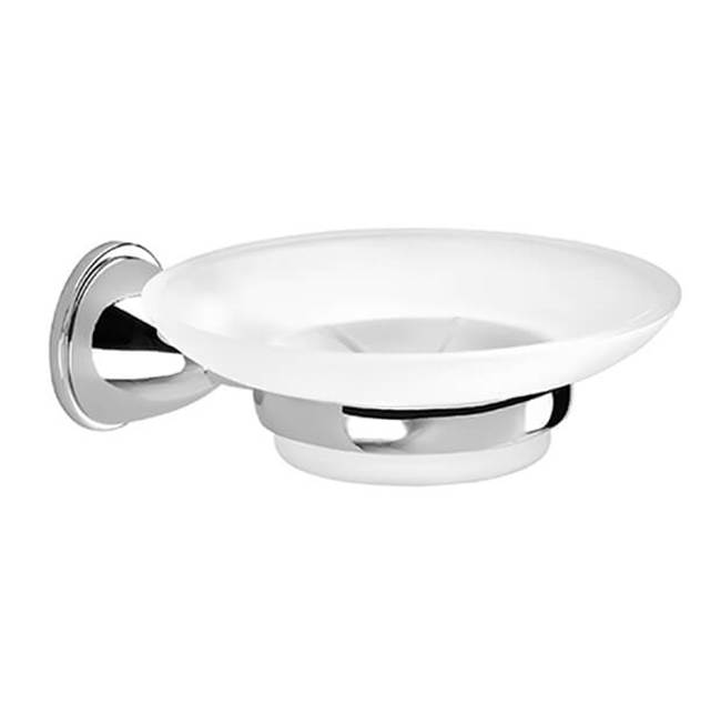 Nameeks Wall Mounted Frosted Glass Soap Dish With Chrome Mounting