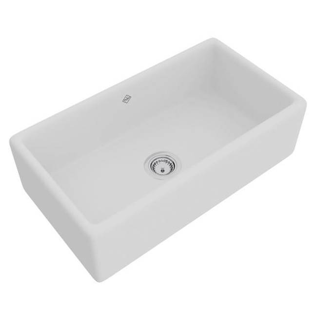 Rohl Lancaster™ 33'' Single Bowl Farmhouse Apron Front Fireclay Kitchen Sink