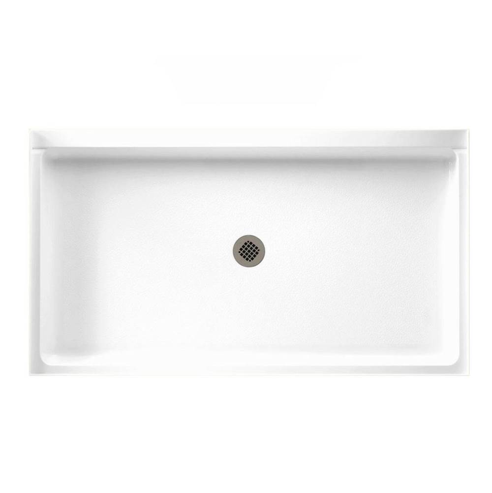 Swan SS-3260 32 x 60 Swanstone Alcove Shower Pan with Center Drain in White