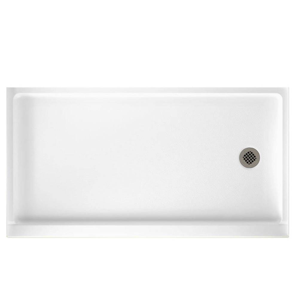 Swan FR-3260RM 32 x 60 Veritek Alcove Shower Pan with Right Hand Drain in White