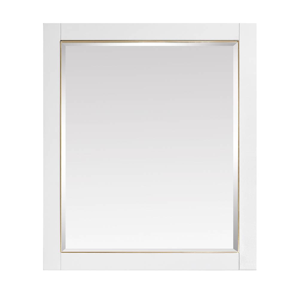 Avanity Avanity 28 in. Mirror for Allie / Austen / Mason in White with Gold Trim