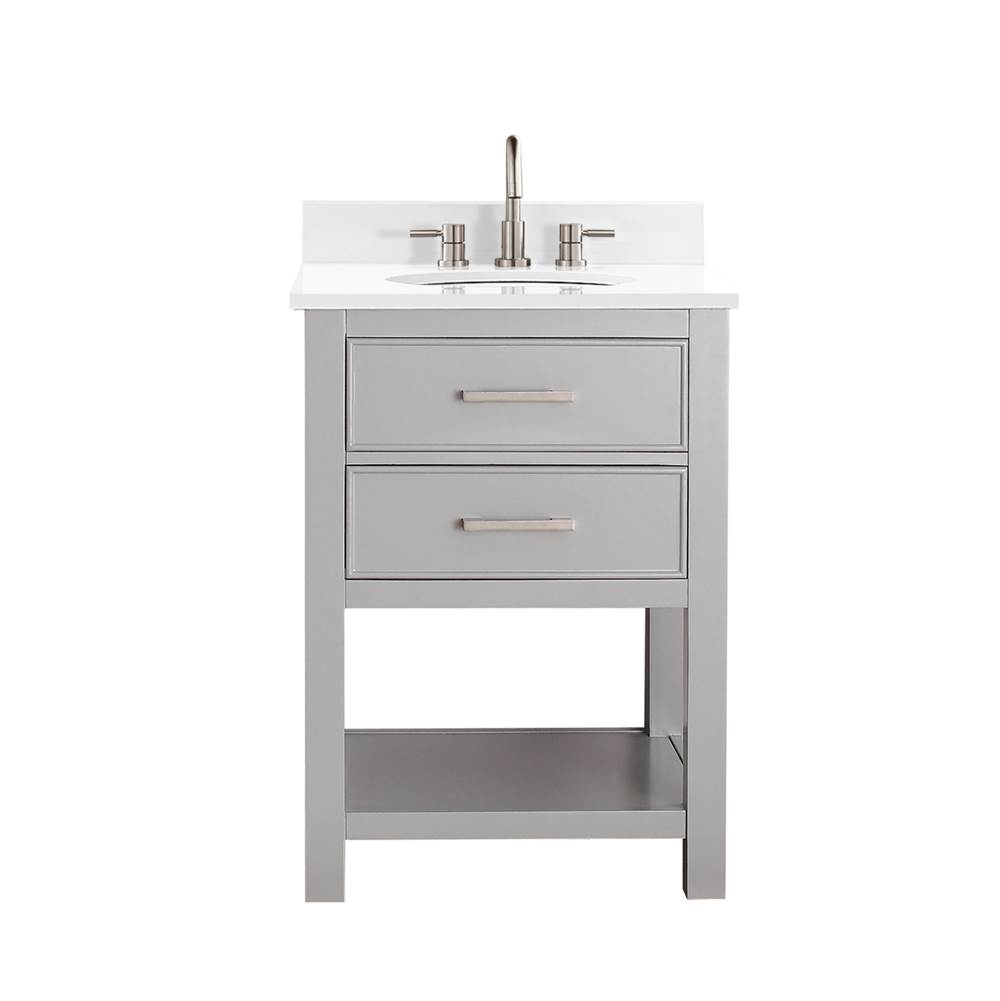Avanity Avanity Brooks 25 in. Vanity in Chilled Gray finish with Engineered White Stone Top