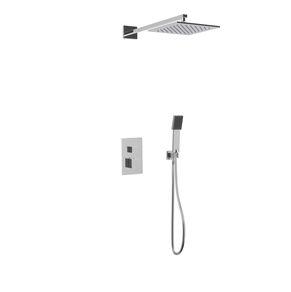 Artos Exclusive 2 Outlet Square Shower Set with 8'' Head Chrome