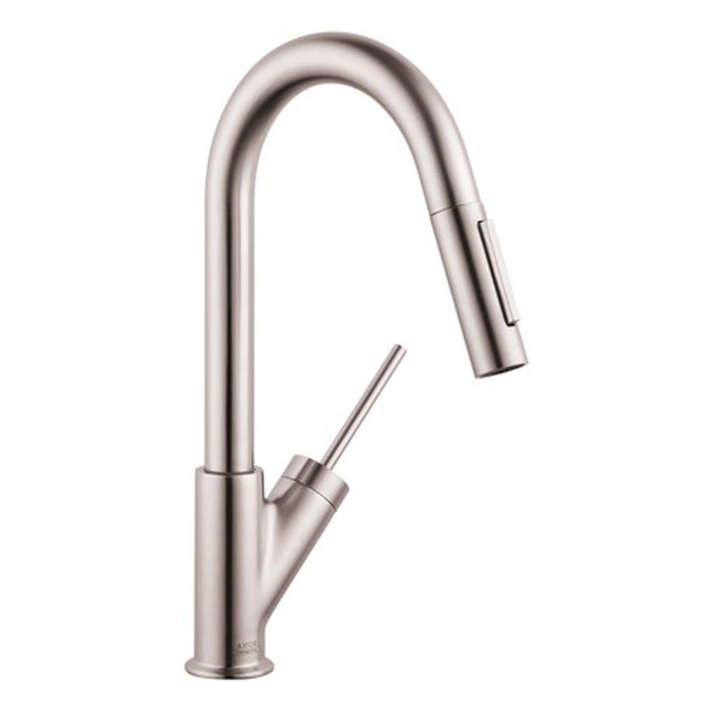 Axor Starck Prep Kitchen Faucet 2-Spray Pull-Down, 1.75 GPM in Steel Optic