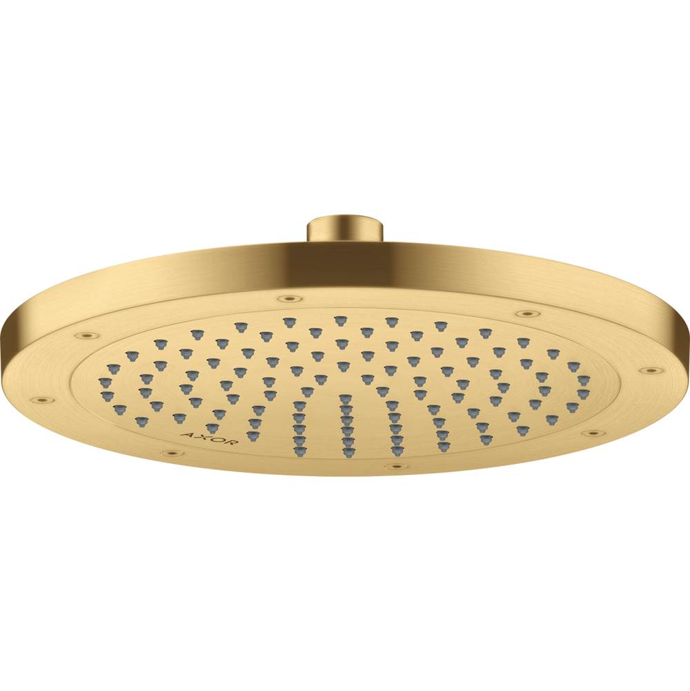 Axor Conscious Showers Showerhead 245 1-Jet, 1.5 GPM in Brushed Gold Optic