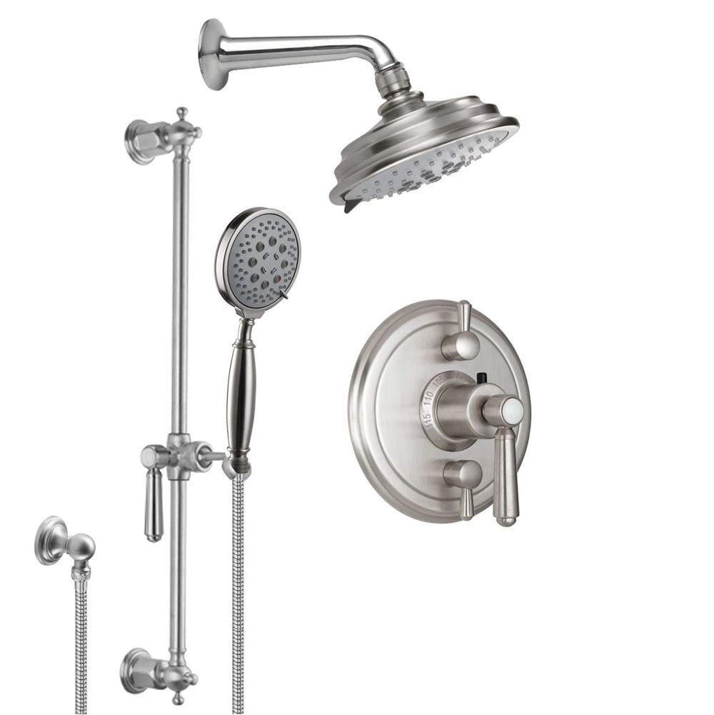 California Faucets Montecito StyleTherm® 1/2'' Thermostatic Shower System with Showerhead and Handshower on Slide Bar