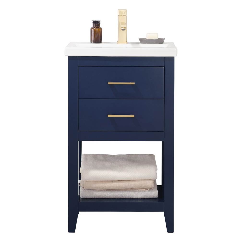 Design Element Cara 20'' Single Sink Vanity In Blue