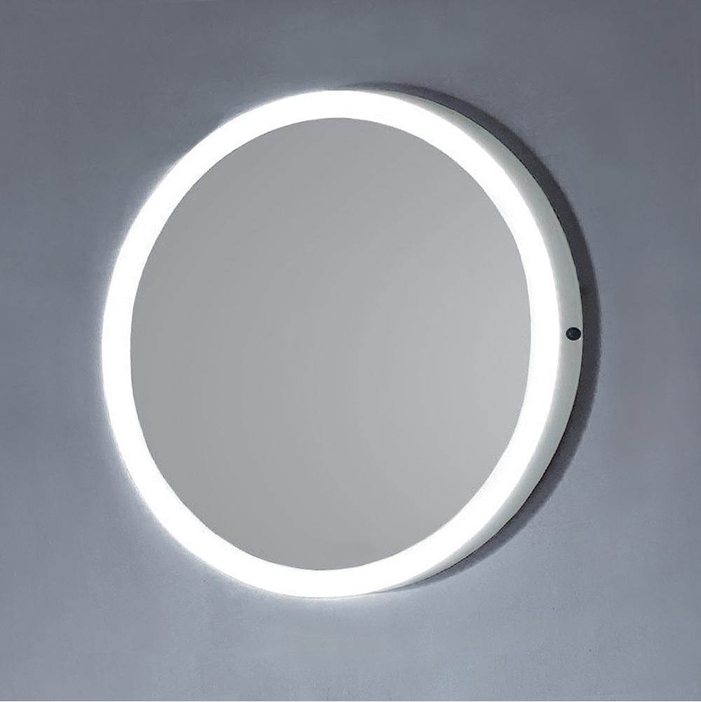 Dawn Dawn® LED Back Light Round Mirror wall hang with MDF & white painting frame and IR Sensor
