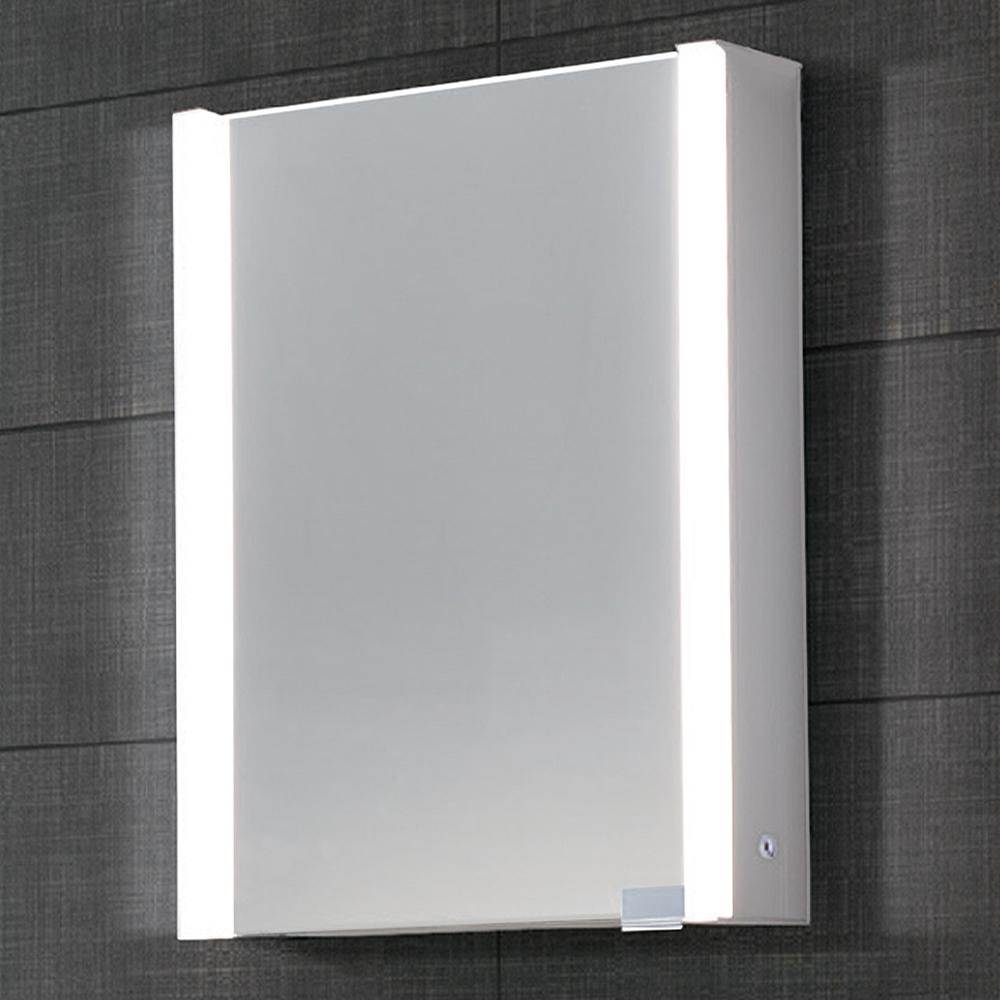 Dawn Dawn® LED Wall Hang Mirror/Medicine Cabinet with Matte Aluminum Frame and Dimmer Sensor