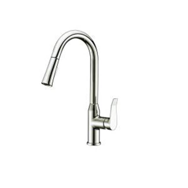 Dawn Single-Lever kitchen pull down faucet, Brushed Nickel