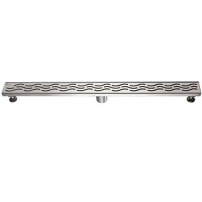 Dawn Shower linear drain--14G, 304type stainless steel, matte black finish: 36''Lx3''Wx3-1/8''D