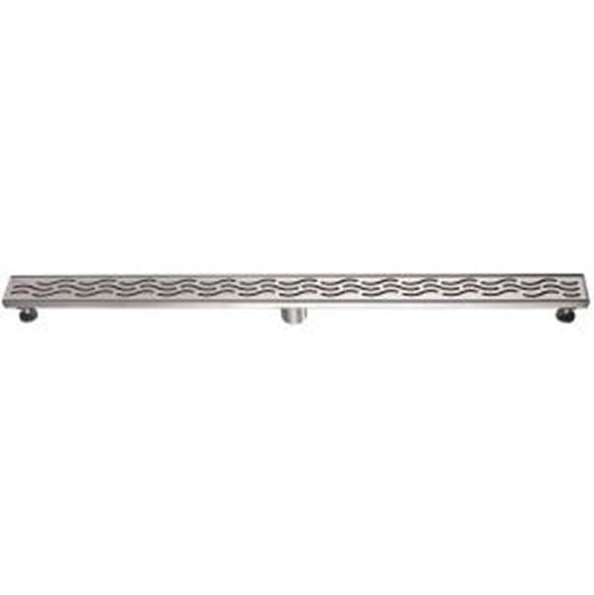 Dawn Shower linear drain--14G, 304type stainless steel, matte black finish: 36''Lx3''Wx3-1/8''D