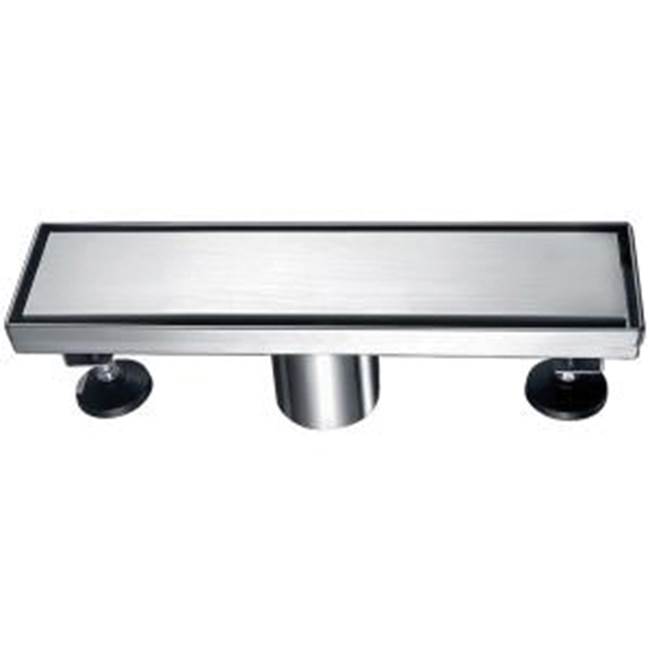 Dawn Shower linear drain--18G, 304type stainless steel, matte black finish: 12''Lx3''Wx3-1/8''D