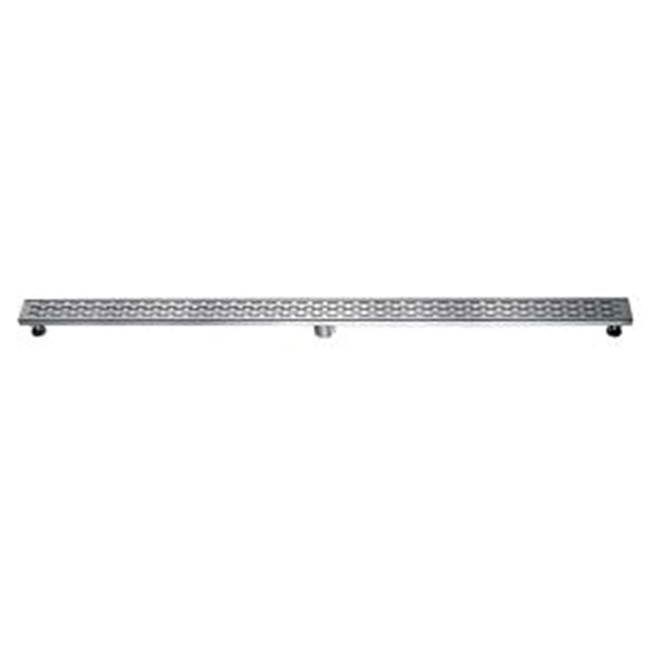 Dawn Shower linear drain--14G, 304type stainless steel, matte gold finish: 59''L x 3''W x 3-1/8''D