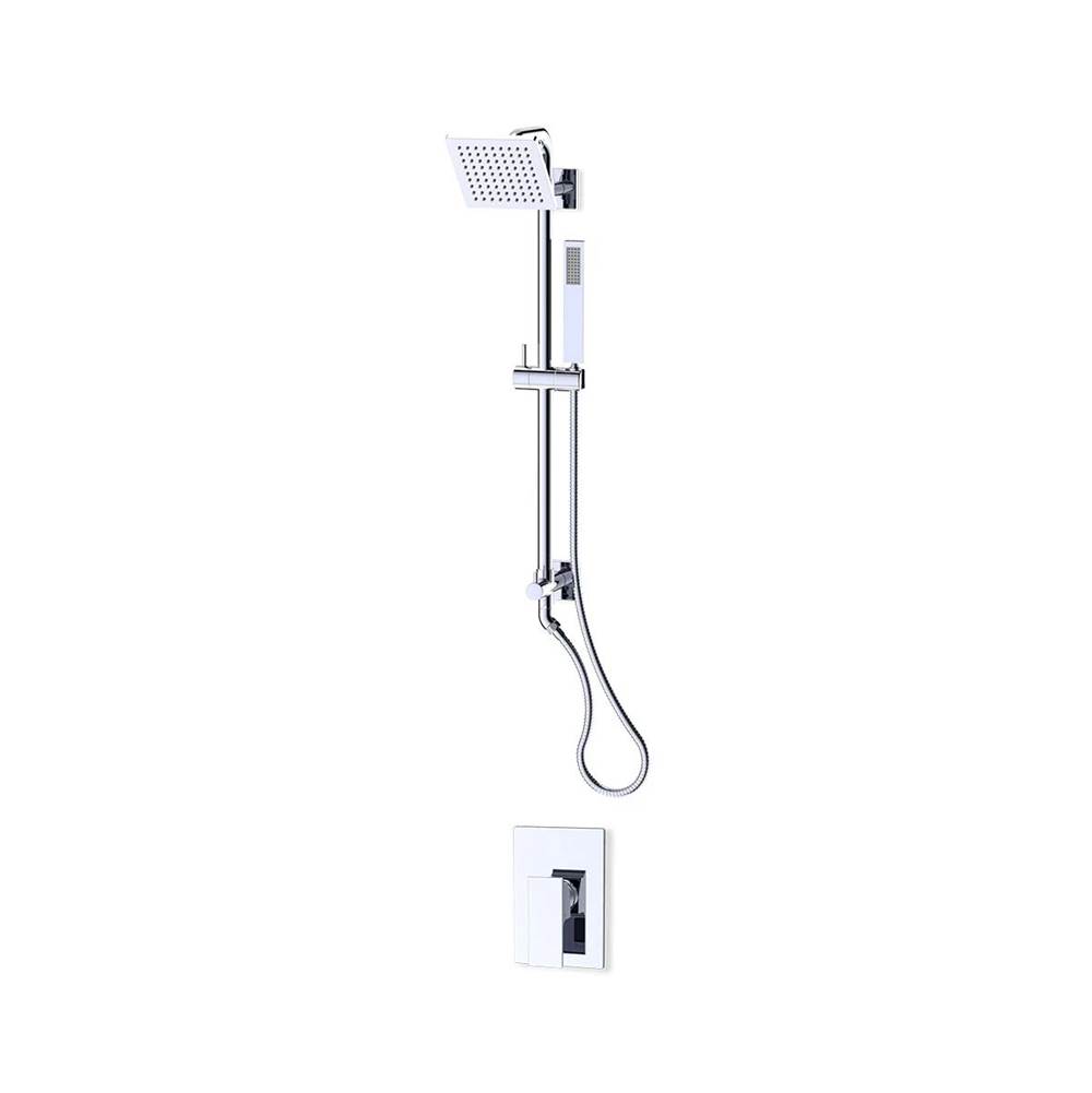 Fluid fluid Jovian Switch 6'' Shower Head & Hand Shower Trim Kit  - Chrome