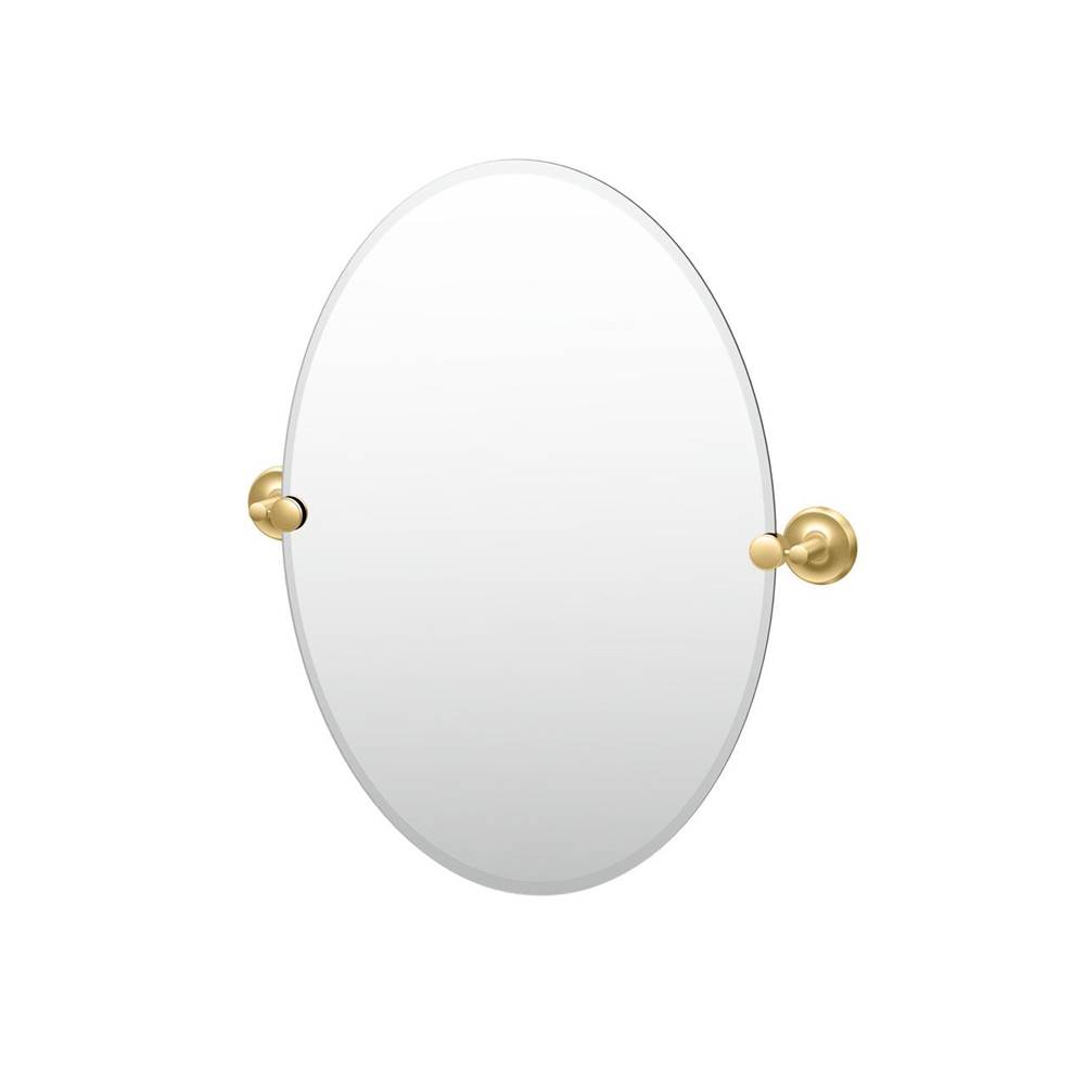 Gatco Designer II 32''H Oval Mirror Brass