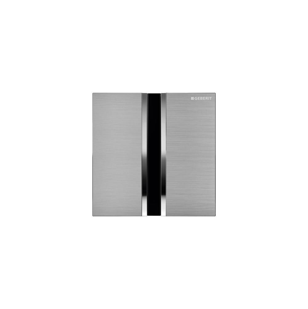 Geberit Geberit urinal flush control with electronic flush actuation, battery operation, cover plate type 50: chrome-plated, brushed