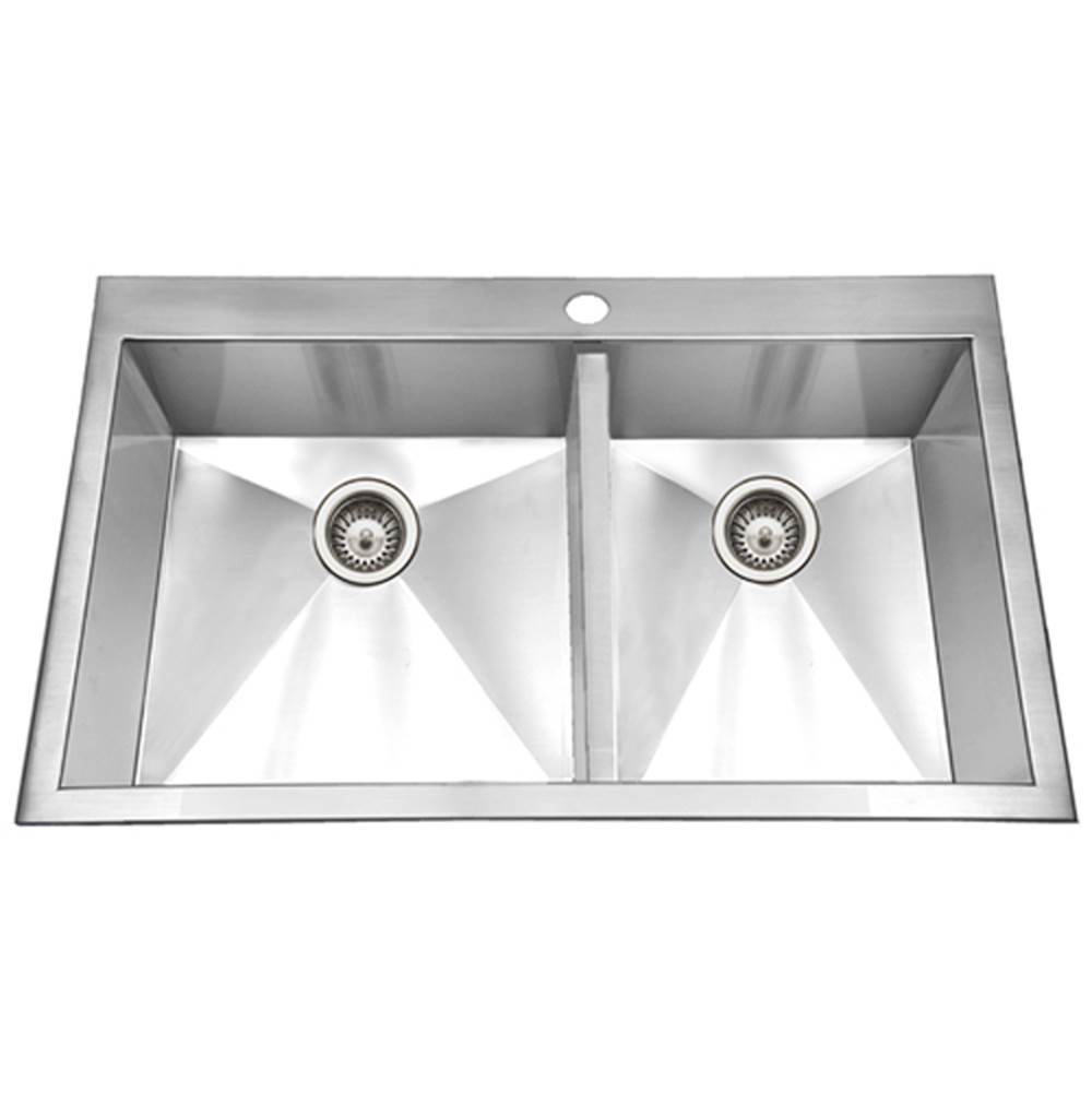 Hamat Topmount Stainless Steel 1-Hole Large Single Kitchen Sink