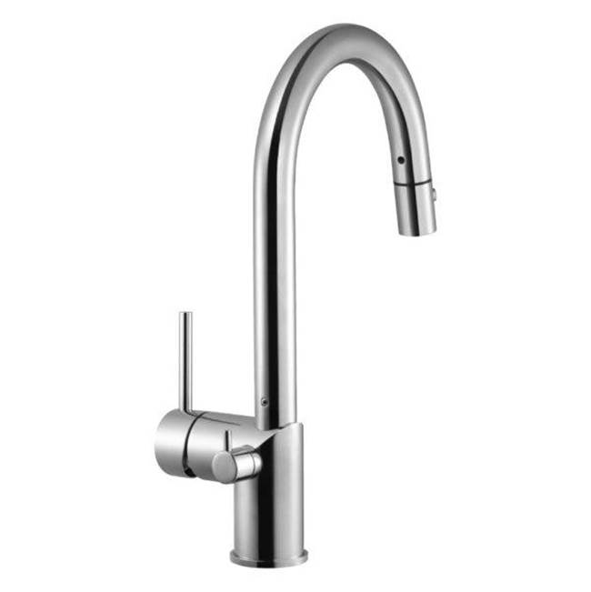 Hamat Dual Function Pull Down with Shut Off Valve for Hot Water in Brushed Nickel
