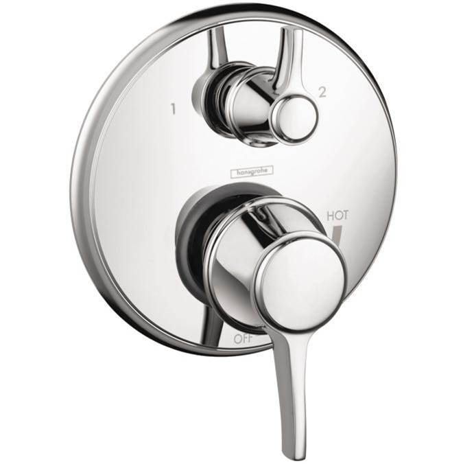 Hansgrohe Ecostat Classic Pressure Balance Trim with Diverter, Round in Chrome