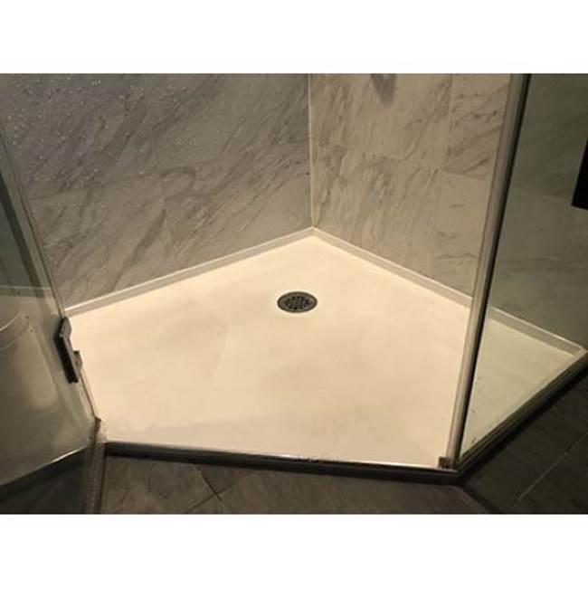 Hydro Systems SHOWER PAN HYDROLUXE SS 6030 END DRAIN - RIGHT HAND - BISCUIT