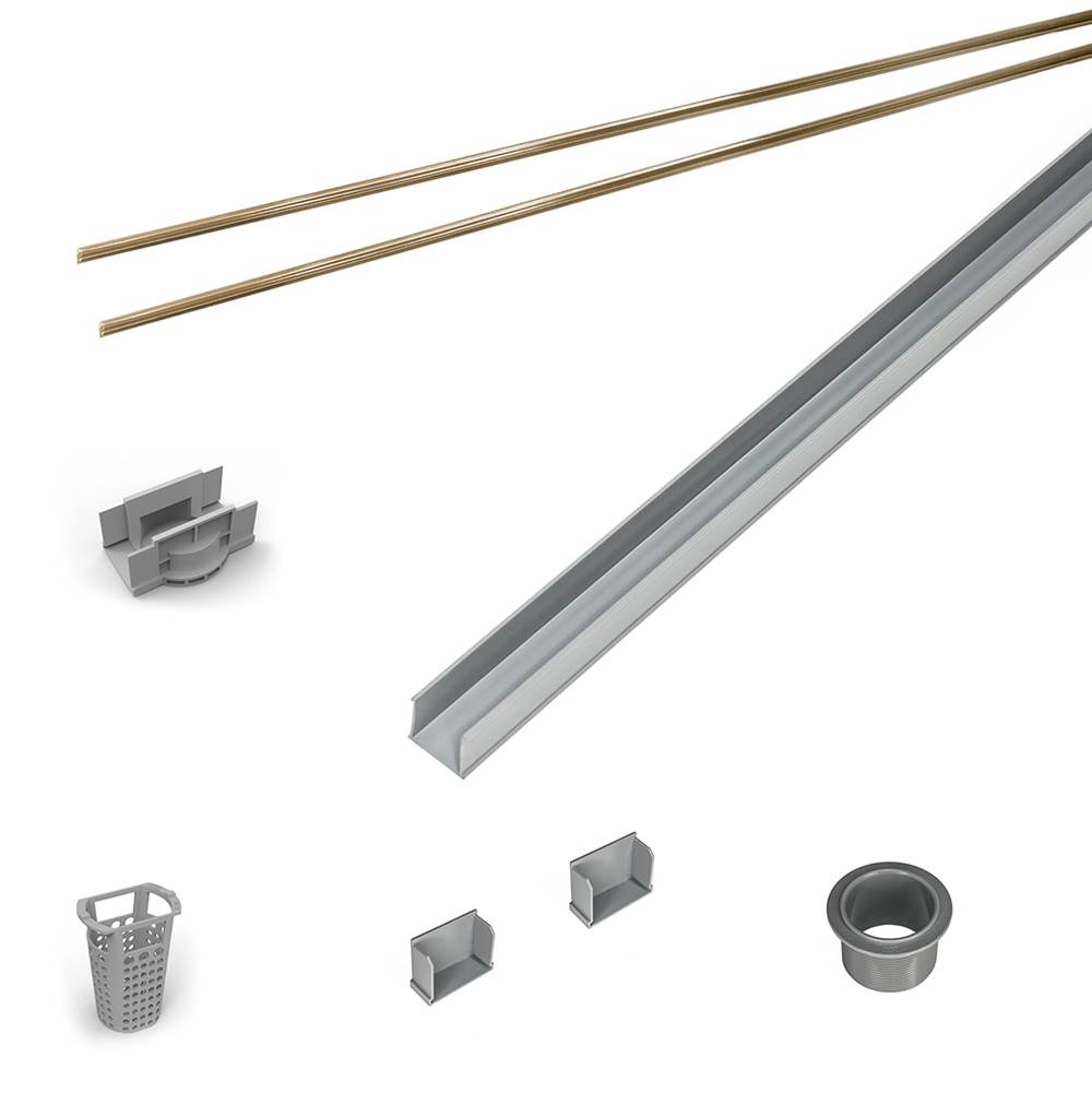 Infinity Drain 36'' Rough Only Kit for S-AG 38 and S-DG 38 series. Includes PVC Components and Channel Trim