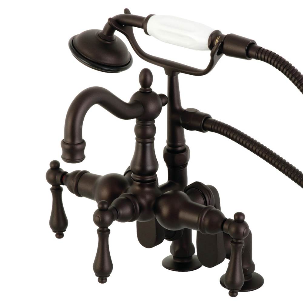 Kingston Brass Vintage Clawfoot Tub Faucet with Hand Shower, Oil Rubbed Bronze
