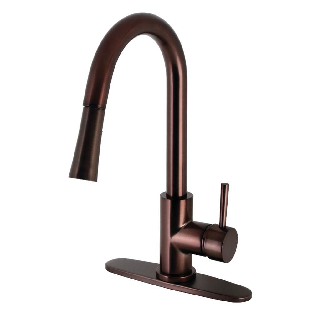 Kingston Brass Gourmetier Concord Single-Handle Pull-Down Kitchen Faucet, Oil Rubbed Bronze