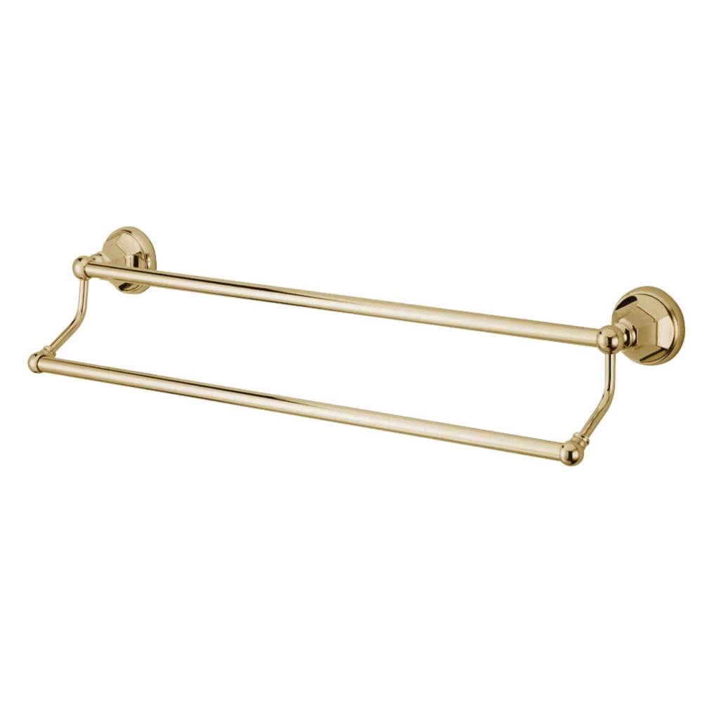 Kingston Brass Metropolitan 18-Inch Dual Towel Bar, Polished Brass