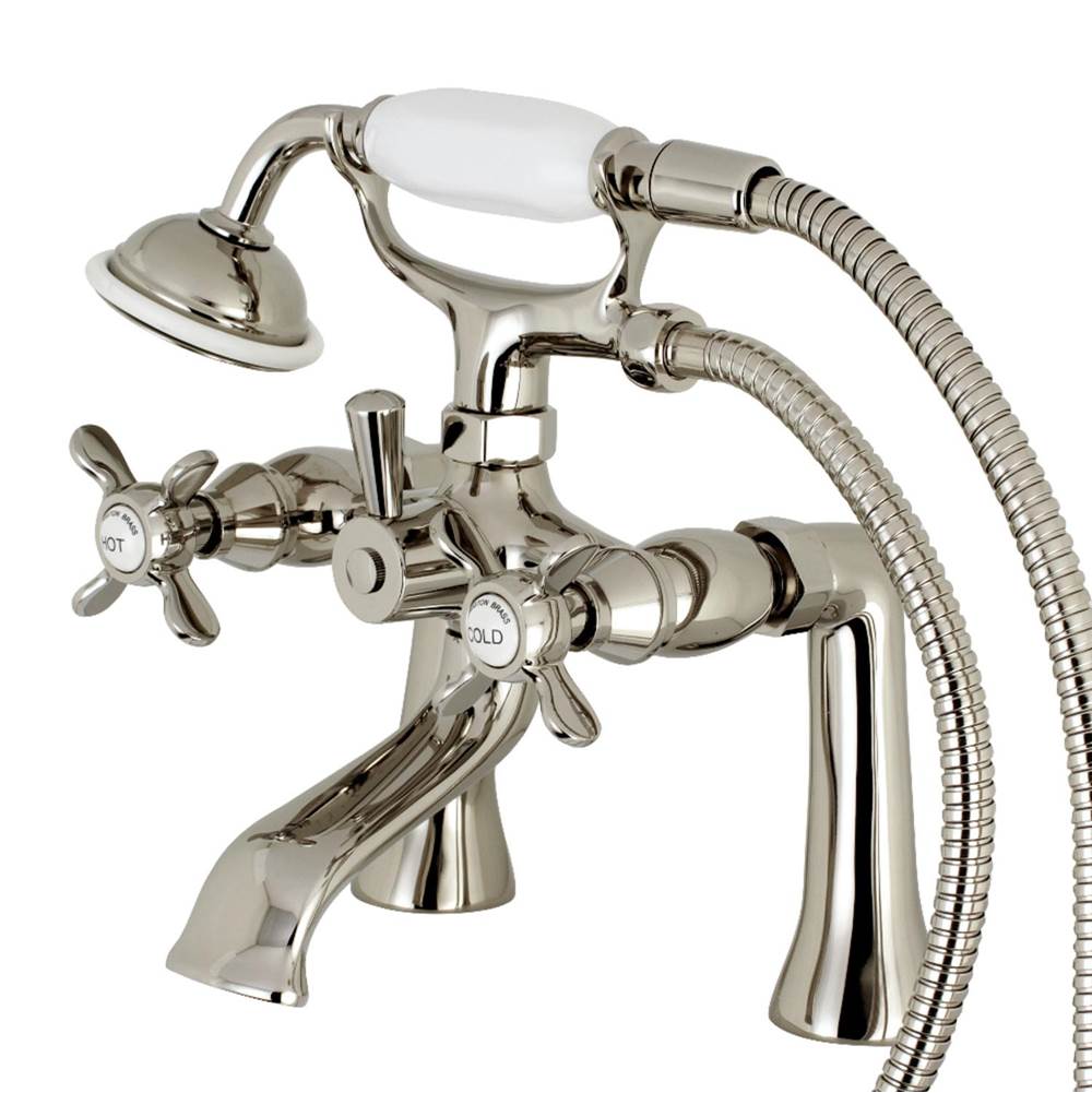 Kingston Brass Essex Clawfoot Tub Faucet with Hand Shower, Polished Nickel