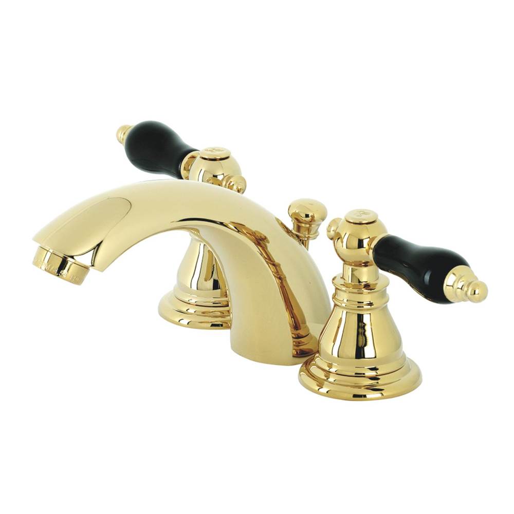 Kingston Brass Duchess Widespread Bathroom Faucet with Plastic Pop-Up, Polished Brass
