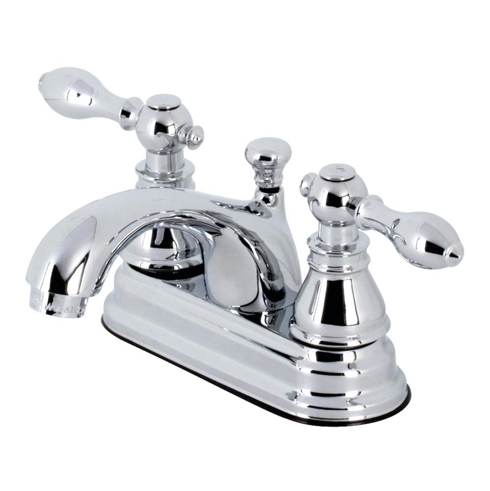 Kingston Brass American Classic 4'' Centerset Bathroom Faucet, Polished Chrome