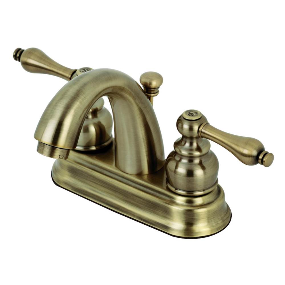 Kingston Brass Restoration 4 in. Centerset Bathroom Faucet, Antique Brass