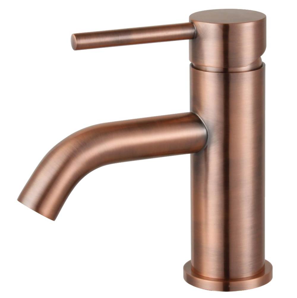 Kingston Brass Fauceture Concord Single-Handle Bathroom Faucet with Push Pop-Up, Antique Copper