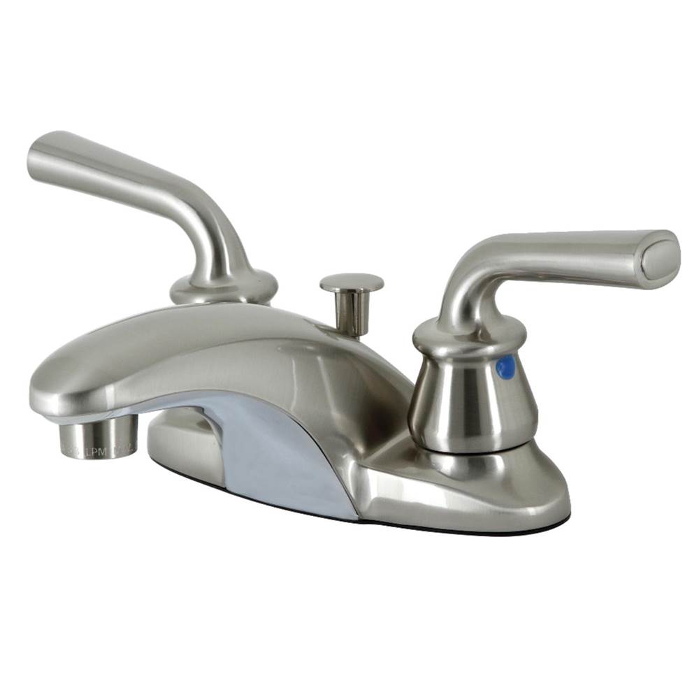 Kingston Brass Kingston Brass FB628RXL Restoration 4-Inch Centerset Bathroom Faucet with Pop-Up Drain, Brushed Nickel