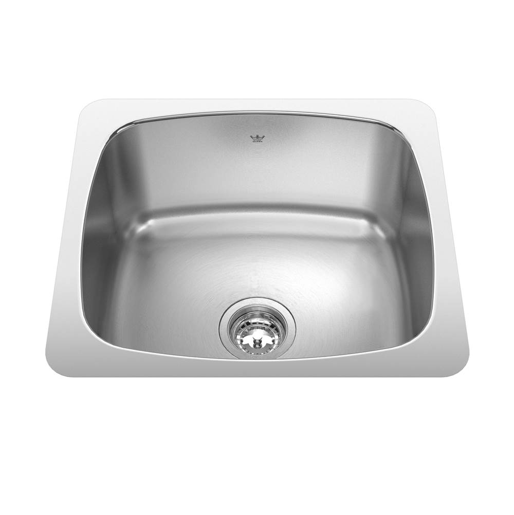Kindred Utility Collection 20.13-in LR x 18.13-in FB x 10-in DP Undermount Single Bowl Stainless Steel Laundry Sink, QSU1820-10N