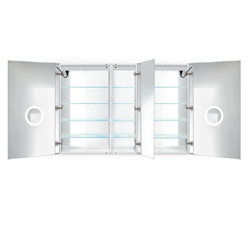 Krugg Double LED Medicine Cabinet 60''X42'' w/Dimmer and Defogger