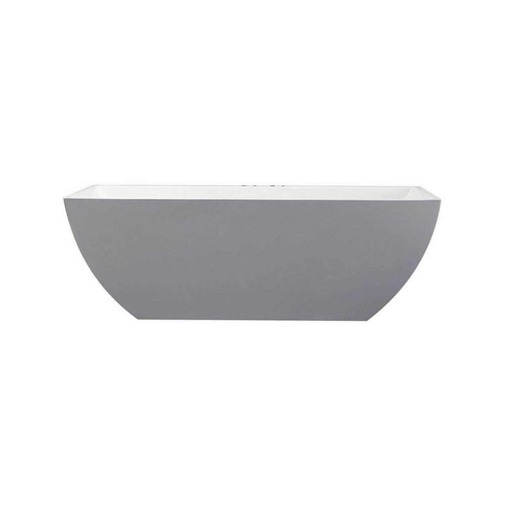 KubeBath Kube Contemporanea 59'' White Free Standing Bathtub