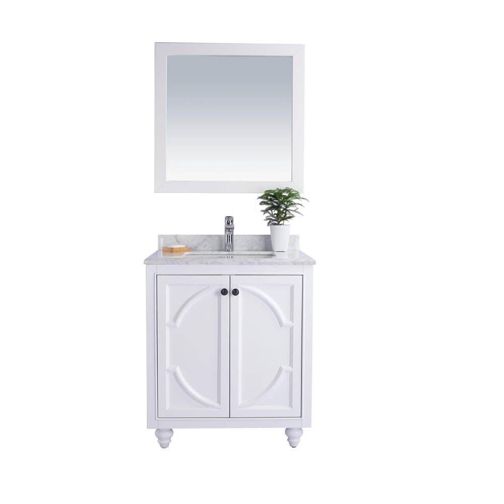 LAVIVA Odyssey - 30 - White Cabinet And White Carrara Marble Countertop