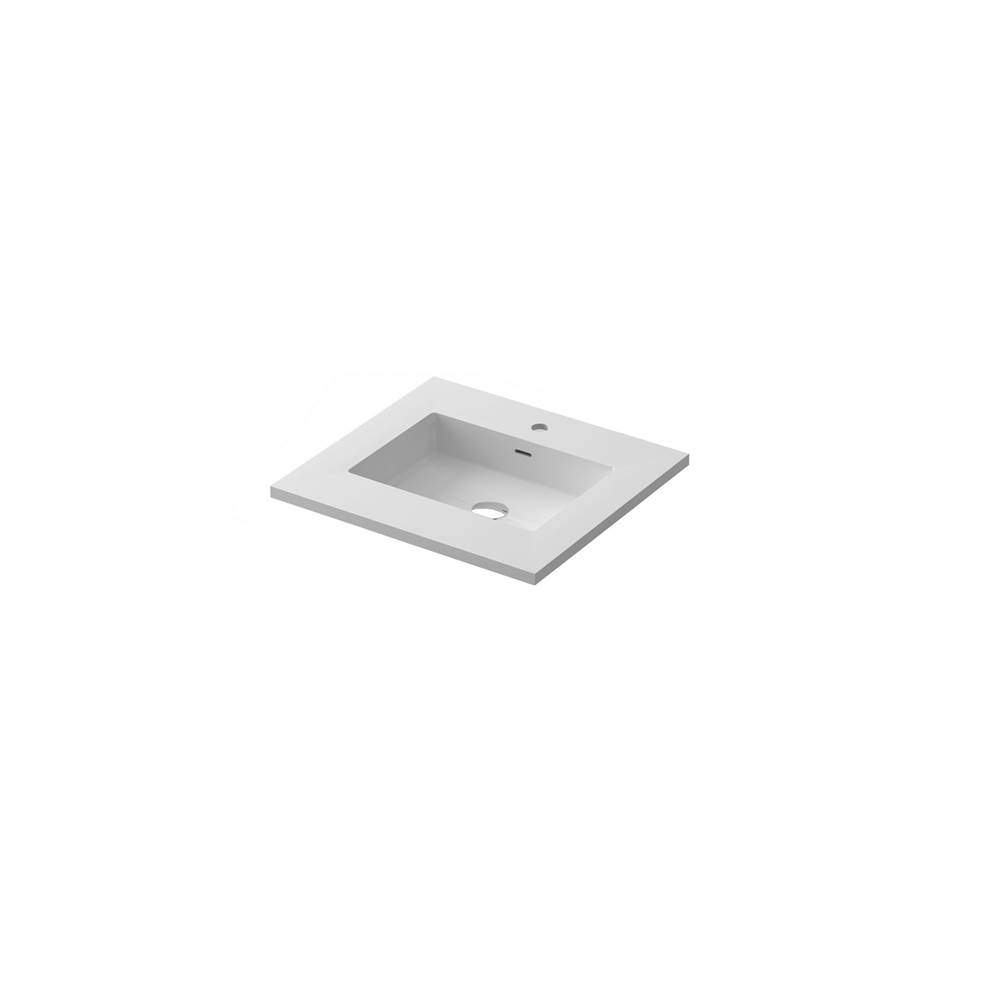 LAVIVA VIVA Stone 24'' Matte White - Solid Surface Countertop