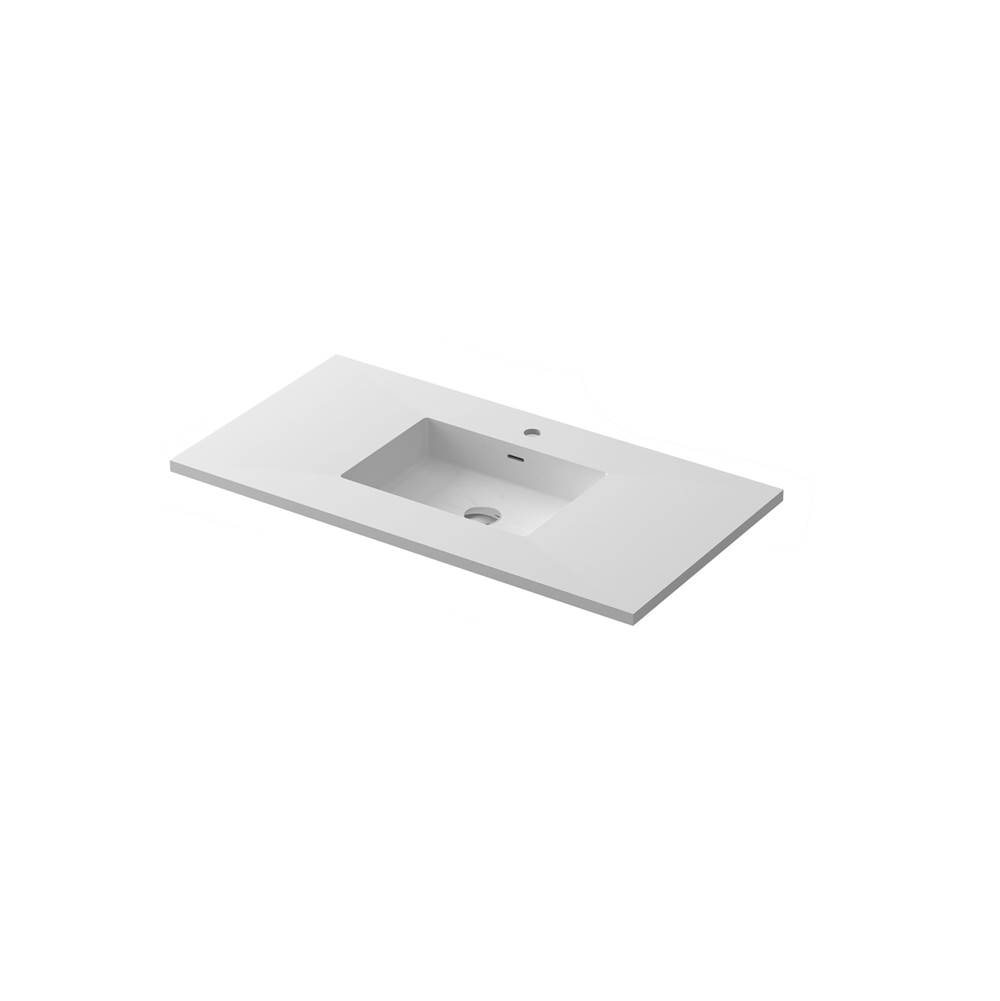 LAVIVA VIVA Stone 42'' Matte White - Solid Surface Countertop