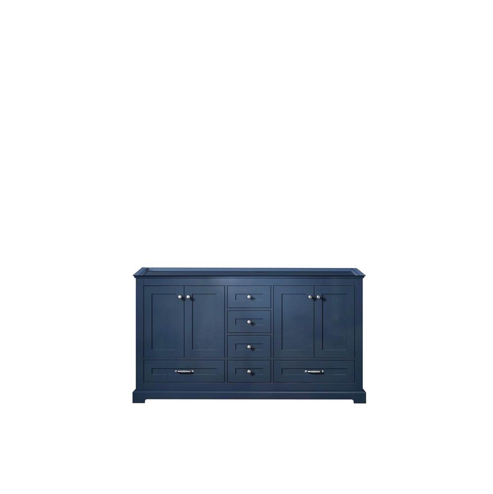 Lexora Dukes 60'' Navy Blue Vanity Cabinet Only