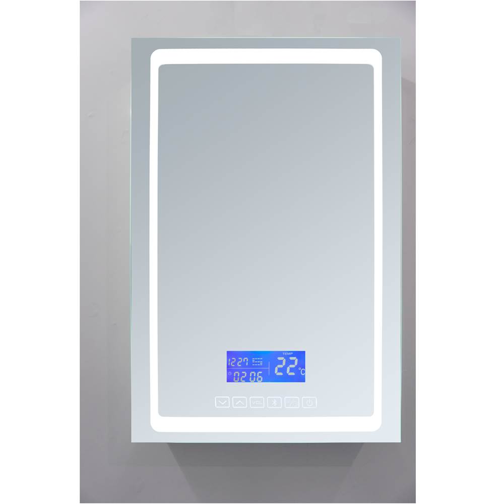 Lexora Bracciano 24'' Wide x 36'' Tall LED Medicine Cabinet w/ Defogger