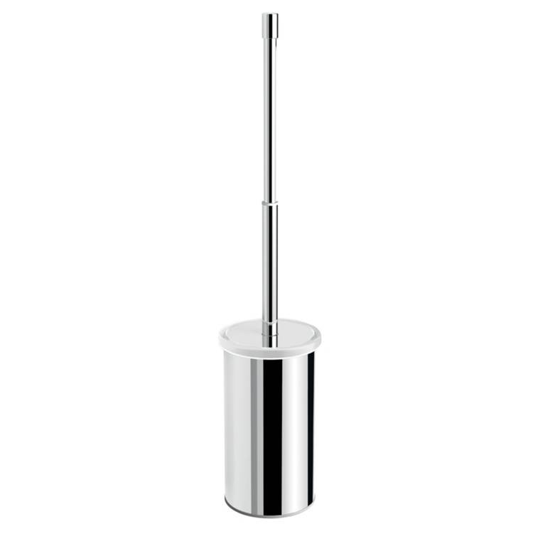 Nameeks Free Standing Chrome Toilet Brush Holder with Telescopic Handle