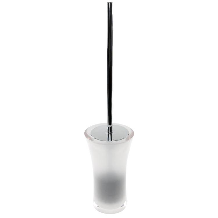 Nameeks Free Standing Toilet Brush Holder Made From Thermoplastic Resins in Transparent Finish