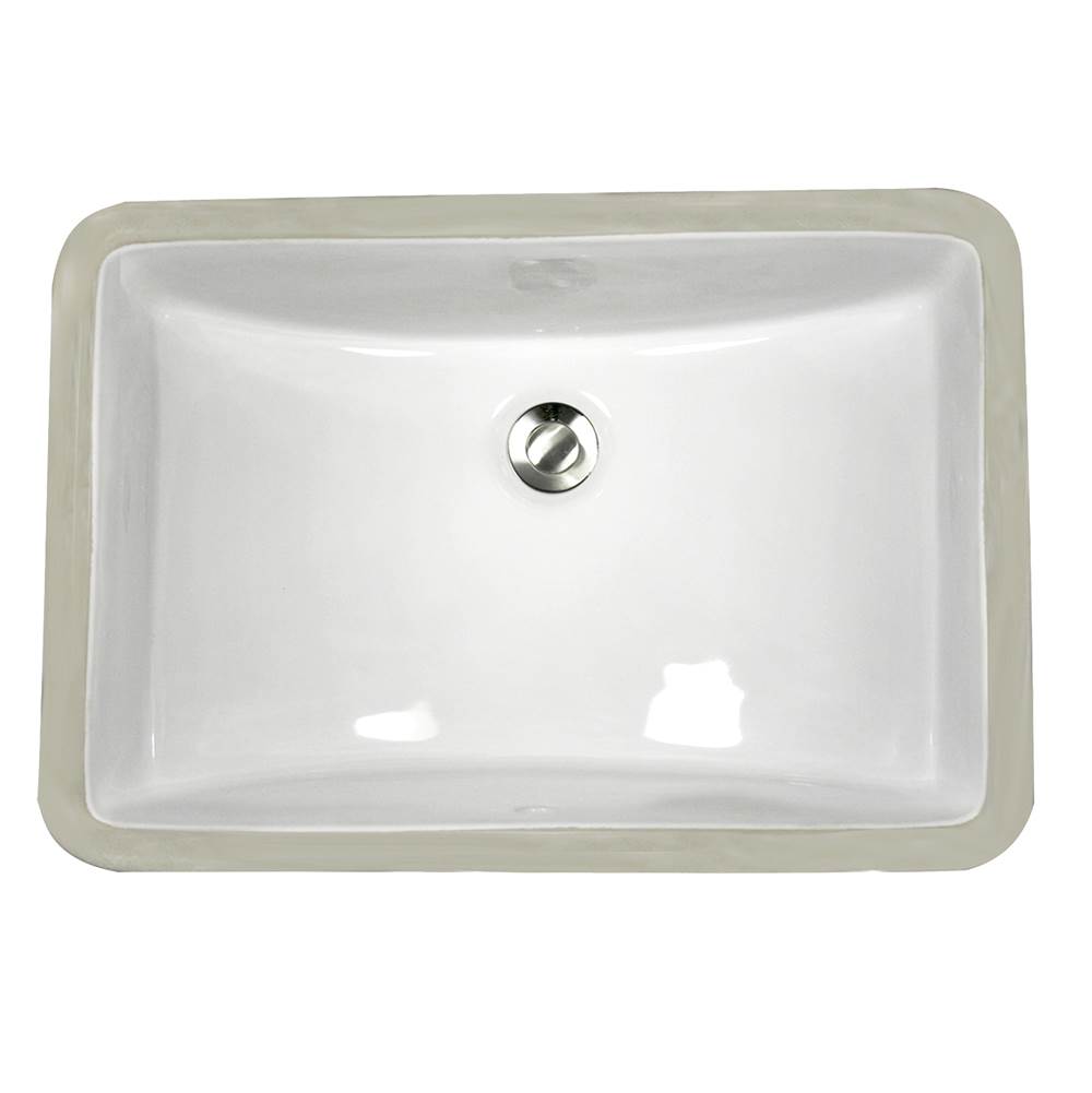 Nantucket Sinks 18 Inch X 12 Inch Undermount Ceramic Sink In White