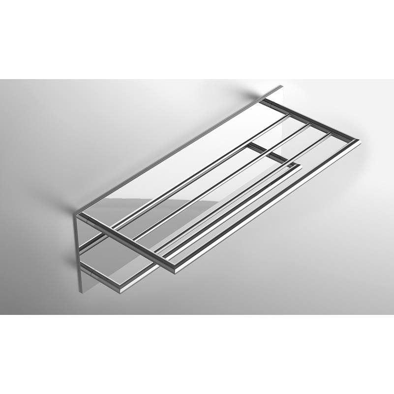 Neelnox Collection Inspire Towel Shelf with Bar Finish: Brushed
