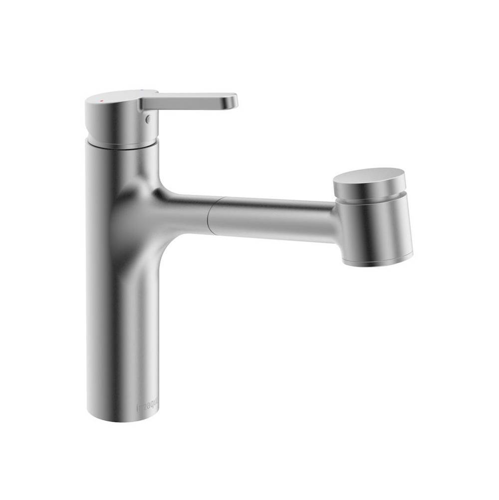In2aqua Edge Single-Lever Kitchen Faucet With Swivel Spout; Pull-Out Spray, Stainless Steel Finish
