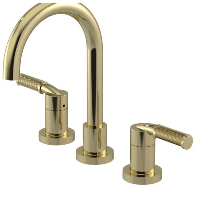 Rubinet Widespread Lav. Set. (less drain) in Gold With Black Accent